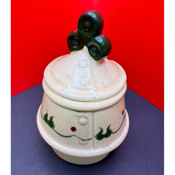 Metlox Poppytrail Provincial Vernon Homestead Mustard Jam Honey Jar Lid Ceramic - Picture 6 of 7